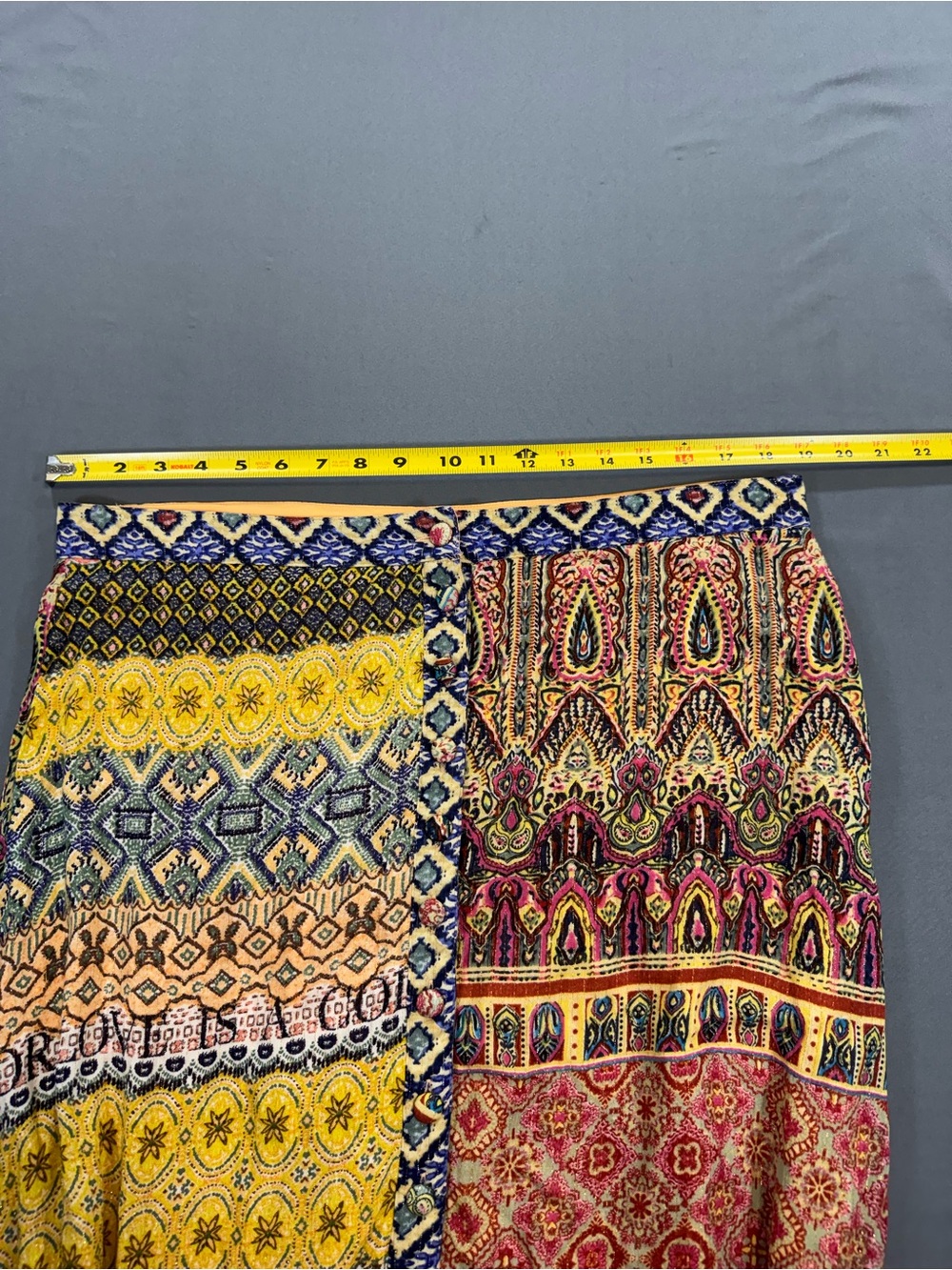 Desigual Vibrant Patchwork Maxi Skirt in Yellow, Pink, Blue & Green - Picture 6 of 7